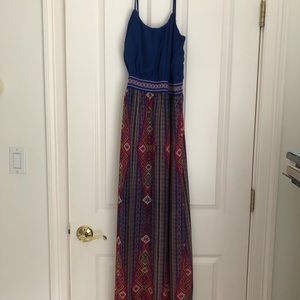 PINK ROSE multicolor maxi dress